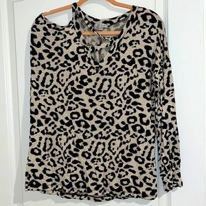 Animal Print Long Sleeve Top
